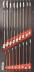 Module mousse 402x189mm carbone clés mixtes 6 à 22mm - 17 pcs