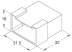 Boîtier unipolaire mâle nu 6,35mm - 6 voies - 18x31,5x32mm - lot de 100 pcs