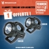 OPE VTEP - Lot de 2 lampes torche LED 800 lumens longue portée rechargeable réf.02268 dont 1 offerte
