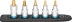 Douille tournevis 1/2" embout Torx sur support magnétique - 5pcs