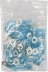 Cosse à oeil isolée thermorétractable bleue M6 - lot de 50 pcs