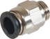 Raccord instantané métallique droit mâle cylindrique 1/4" pour tuyau rilsan 10mm - lot de 10 pcs