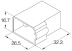Boîtier unipolaire mâle nu 6,35mm - 4 voies - 16,7x26,5x32,3mm - lot de 100 pcs