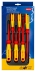 Tournevis électricien isolé 1000V fente et phillips - boîte de 6 pcs