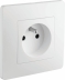 Prise encastrée 2P+T 230V blanc