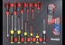 Servante d'atelier 10 tiroirs composée de 176 outils - modules finition carbone