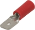 Cosse plate mâle isolée rouge 6,3X0,8 - blister de 10 pcs