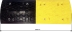 Ralentisseur passe-câble 2 voies 20/30mm jaune et noir en caoutchouc 1000x350x50mm