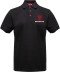 Polo noir taille XXL femme - Drakkar logo rouge