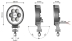 Phare de travail rond LED 10/30 12W 1500 lumens - boîtier carbone