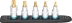 Douille tournevis 1/2" embout Torx® sur support magnétique - 5pcs
