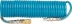 Rallonge tuyau air spirale polyurethane filetage 1/4" avec raccord type 1 7,62m 10 bars diam 6,35mm