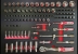 Servante d'atelier 7 tiroirs composée de 235 outils - modules finition carbone