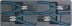 Module PVC 397x145x40mm pinces circlips - 4 pcs