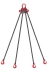 Elingue chaîne 4 brins ajustable 6,7T 2m grade 80