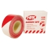 Ruban de délimitation de zone rouge/blanc 70mmx500m - lot de 12 pcs