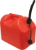 Jerrican plastique 20L base large homologué carburant - lot de 3 pcs