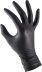 Gants jetables ambidextres nitrile 240mm 0,09mm noir T8 - Boîte de 100 pcs