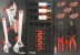 Servante d'atelier 7 tiroirs composée de 235 outils - modules finition carbone