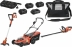 Pack 20V coupe bordure 250mm, taille haie sur batterie 18V 520mm, tondeuse sur batterie Ø 430mm - 3 batteries Li-ion 5Ah - 1 batterie Li-ion 2Ah