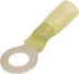 Cosse à oeil isolée thermorétractable jaune M8 - lot de 10 pcs
