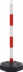 Poteau de signalisation rouge et blanc 850mm avec base plastique - lot de 12 pcs