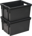 Bac de rangement gris 20L 390x290x230mm