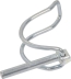 Goupilles clips 6mm pour tube 30mm - blister de 2 pcs