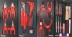 Servante d'atelier XXL 7 tiroirs composée de 170 outils PL - modules finition carbone