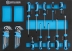 Servante d'atelier 5 tiroirs composée de 130 outils - modules mousses