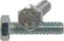 Vis à tête hexagonale filetage total class 8.8 zingué blanc M4x30mm DIN 933 - boîte de 500 pcs