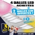 OPE VTEP - Lot de 6 dalles LED carrées 600mm 4000 lumens réf.02153 dont 2 offertes