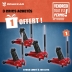 OPE VTEP - Lot de 5 crics rouleurs 3T double piston 128/465mm réf.52540 dont 2 offerts