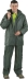 Vêtement de pluie PE/PVC avec capuche 186 g/m² vert XL - pantalon/veste - lot de 25 pcs