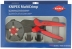 Pince à sertir 250mm automatique 5 machoires interchangeables bi-matière - coffret blister