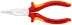Pince à becs demi-ronds 160mm avec tranchant (61HRC) - Bi-matière Chromée 1000V
