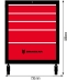 Servante 10 tiroirs avec plan de travail en bois 1141x730x888mm