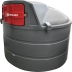 Cuve de stockage gasoil PEHD 5000L DP avec armoire intégrée pour station à gasoil 230V 50 l/min pistolet automatique/compteur/filtre et enrouleur tuyau automatique 8m Ø 20mm