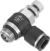 Raccord instantané polymère régleur de débit pour tuyau 8mm