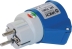 Adaptateur fiche mâle Schuko 2P+T avec prise femelle à clapet CE17 230V