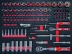 Servante d'atelier 7 tiroirs composée de 176 outils - modules finition carbone