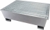Bac de rétention 220L avec caillebotis 100% acier pour 2 fûts - format compact