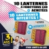OPE VTEP - Lot de 20 feux arrières carrés LED 12V 4 fonctions cabochon orange/rouge réf.17256 dont 10 offerts