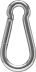 Mousqueton en acier inox 120mm