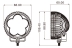 Phare de travail rond LED 10/32V 18W 1200 lumens