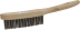 Brosse métallique fil acier 3 rangs 280mm avec manche bois incurvé spécial soudure - lot de 8pc