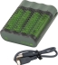 Chargeur USB ultra rapide avec 4 piles rechargeables AA/HR06 2600mAh