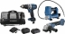 Pack 20V perceuse visseuse à percu 65Nm-pompe à graisse 690 bar-meuleuse d'angle 125mm 20V-1 batterie Li-ion 2Ah-1 batterie Li-ion 4Ah - sac de transport