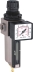 Régulateur avec filtre à air femelle 1/4" avec manomètre