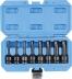 Douilles tournevis à chocs embouts hexagonal 1/2" H5-H19 - coffret de 8pcs 
